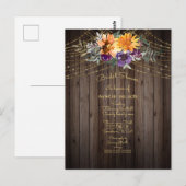 Vrijgezellenfeest van Barnboard String Lights Sunf Briefkaart (Voorkant / Achterkant)