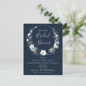 Vrijgezellenfeest van begrotingspluin Blue Botanic Uitnodiging Briefkaart (Staand voorkant)