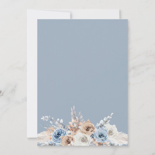 vrijgezellenfeest van beige pampas kaart (Achterkant)