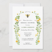 Vrijgezellenfeest van bijen en wilde bloemen aankondiging (Voorkant)