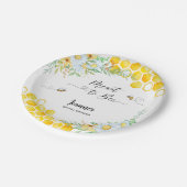 Vrijgezellenfeest van bijen papieren bordje (Gekanteld)