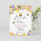 Vrijgezellenfeest van bijen Roze en goudbraad voor Kaart (Staand voorkant)