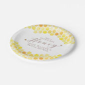 Vrijgezellenfeest van bijenhonkraat papieren bordje (Gekanteld)