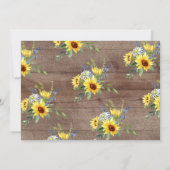 Vrijgezellenfeest van bittere geelzonnebloemen kaart (Achterkant)