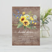 Vrijgezellenfeest van bittere geelzonnebloemen kaart (Staand voorkant)