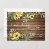 Vrijgezellenfeest van bittere zonnebloemen in de v uitnodiging briefkaart (Voorkant / Achterkant)