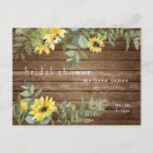 Vrijgezellenfeest van bittere zonnebloemen in de v uitnodiging briefkaart (Voorkant)