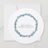 Vrijgezellenfeest van blauwe en winterFloral van C Kaart (Achterkant)