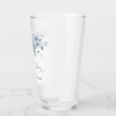 Vrijgezellenfeest van blauwe en witte Floral Drink Glas (Links)