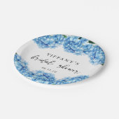 Vrijgezellenfeest van blauwe hydrangea Floral Papieren Bordje (Gekanteld)