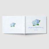 Vrijgezellenfeest van blauwe hydrangea gastenboek (Volledig)