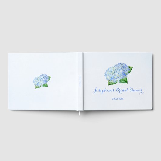 Vrijgezellenfeest van blauwe hydrangea gastenboek (Volledig)