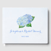 Vrijgezellenfeest van blauwe hydrangea gastenboek (Voorkant)