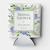 Vrijgezellenfeest van blauwe hydrangeas blikjeskoeler (Voorkant)