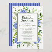 Vrijgezellenfeest van blauwe hydrangeas kaart (Voorkant / Achterkant)