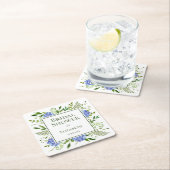 Vrijgezellenfeest van blauwe hydrangeas kartonnen onderzetters (Insitu)