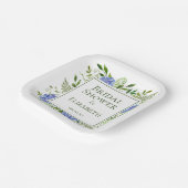 Vrijgezellenfeest van blauwe hydrangeas papieren bordje (Gebogen)