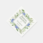 Vrijgezellenfeest van blauwe hydrangeas servet (Hoek)