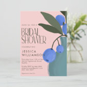 Vrijgezellenfeest van blauwe roze platte flacon kaart (Staand voorkant)