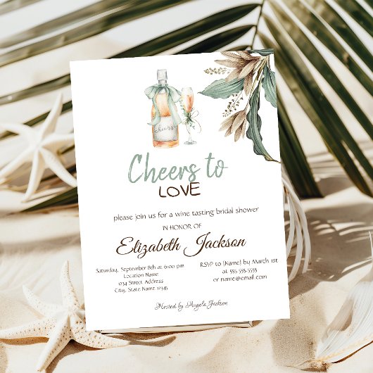 Vrijgezellenfeest van  bloemen voor wijnbereiding kaart