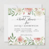 Vrijgezellenfeest van bloesem en Roos van de bloem Kaart (Voorkant)