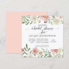 Vrijgezellenfeest van bloesem en Roos van de bloem Kaart