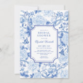 Vrijgezellenfeest van Blue Birds & Peonies Chinois Kaart (Voorkant)