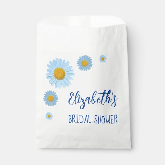 Vrijgezellenfeest van Blue Daisies Floral Bedankzakje (Voorkant)