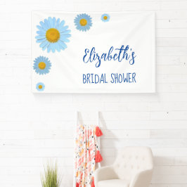 Vrijgezellenfeest van Blue Daisies Floral Spandoek