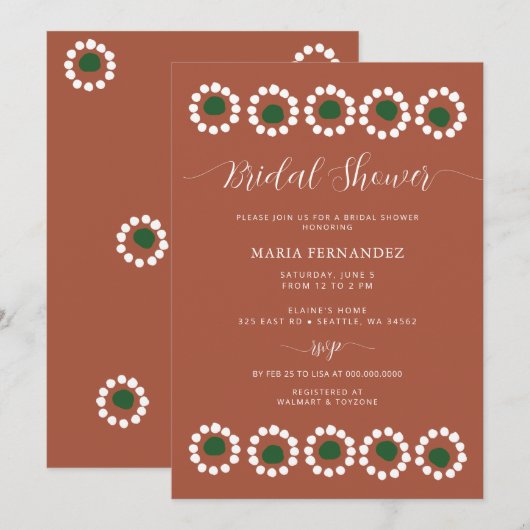 Vrijgezellenfeest van Boho Barro Kaart (Voorkant / Achterkant)