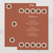 Vrijgezellenfeest van Boho Barro Menu (Voorkant / Achterkant)