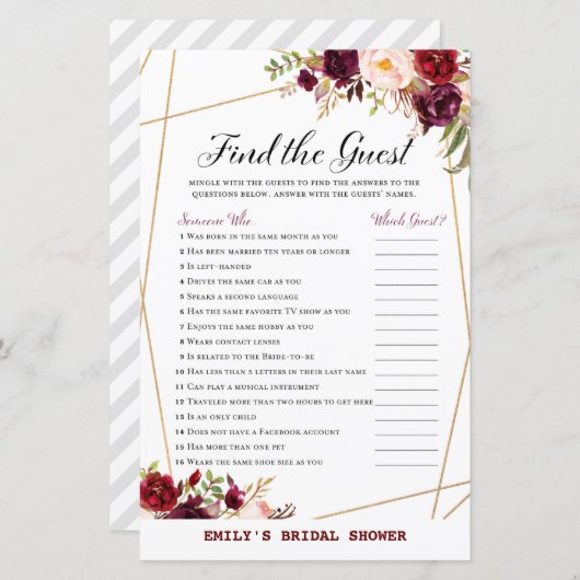 Vrijgezellenfeest van Bourgogne (Voorkant / Achterkant)