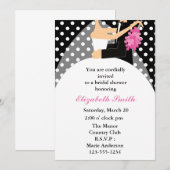 Vrijgezellenfeest van Bride en Groom Polka Dots Kaart (Voorkant / Achterkant)