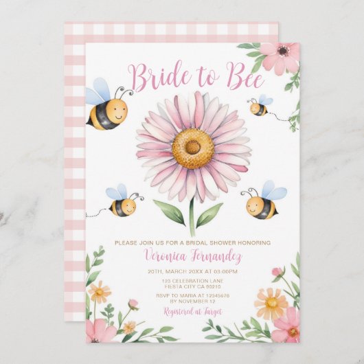 Vrijgezellenfeest van bruid tot bij: ze vond haar  kaart (Voorkant / Achterkant)