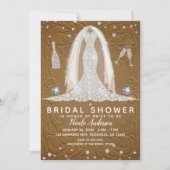 Vrijgezellenfeest van bruin leder Diamond Weddensc Kaart (Voorkant)