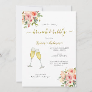 Vrijgezellenfeest van Brunch en brabbel Floral Kaart