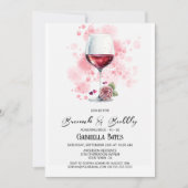 Vrijgezellenfeest van brunch en bramen rode wijn kaart (Voorkant)