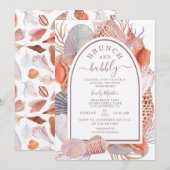 Vrijgezellenfeest van Brunch en Bubble Beach Seash Kaart (Voorkant / Achterkant)