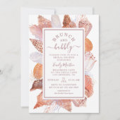 Vrijgezellenfeest van Brunch en Bubble Beach Seash Kaart (Voorkant)