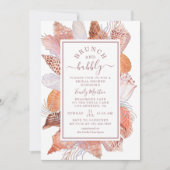 Vrijgezellenfeest van Brunch en Bubble Beach Seash Kaart (Voorkant)