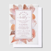 Vrijgezellenfeest van Brunch en Bubble Beach Seash Vellum Uitnodigingen (Offset)