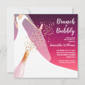 Vrijgezellenfeest van Brunch en Bubble Cherry Kaart (Voorkant)