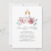 Vrijgezellenfeest van Brunch en Bubble Dusty Roos Kaart (Voorkant)