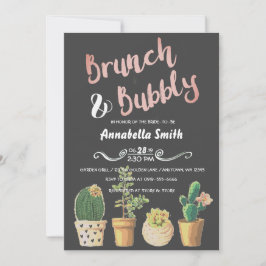 Vrijgezellenfeest van Brunch en Bubble Floral Chal Kaart