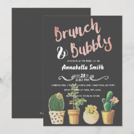 Vrijgezellenfeest van Brunch en Bubble Floral Chal Kaart