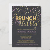 Vrijgezellenfeest van Brunch en Bubble Glitter Cha Kaart (Voorkant)