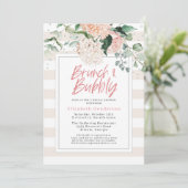 Vrijgezellenfeest van Brunch en Bubble Pink Kaart (Staand voorkant)