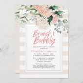 Vrijgezellenfeest van Brunch en Bubble Pink Kaart (Voorkant / Achterkant)