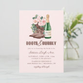 Vrijgezellenfeest van champagne en blokjes kaart (Staand voorkant)