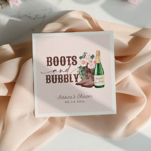 Vrijgezellenfeest van champagne en blokjes servet